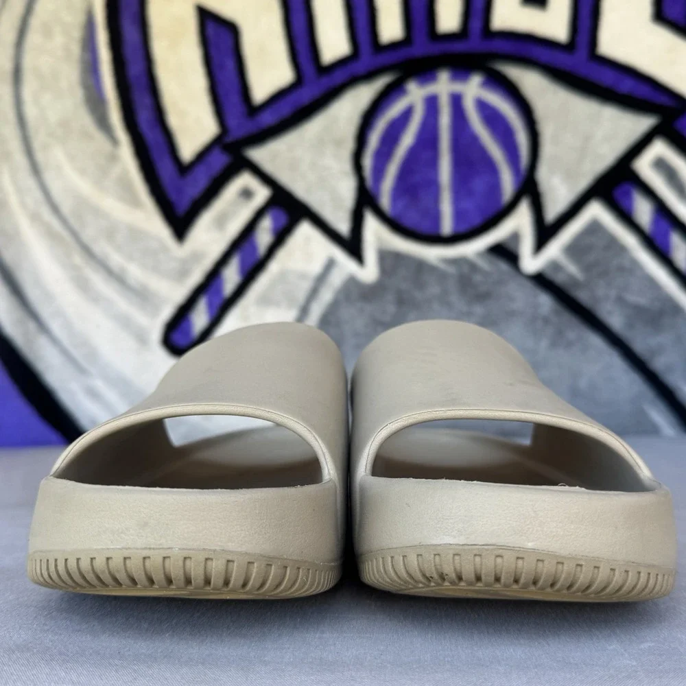 Size 12 - Nike Calm Slide Unisex Casual Slides Slipper Gym Swim Khaki FD4116-201